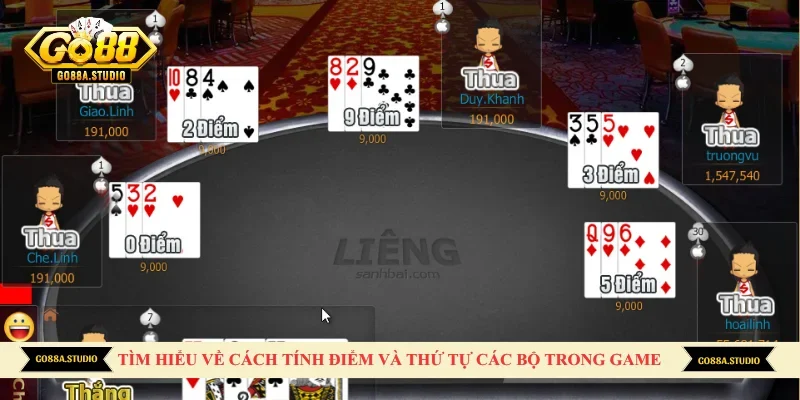 Tìm hiểu về cách tính điểm và thứ tự các bộ trong game